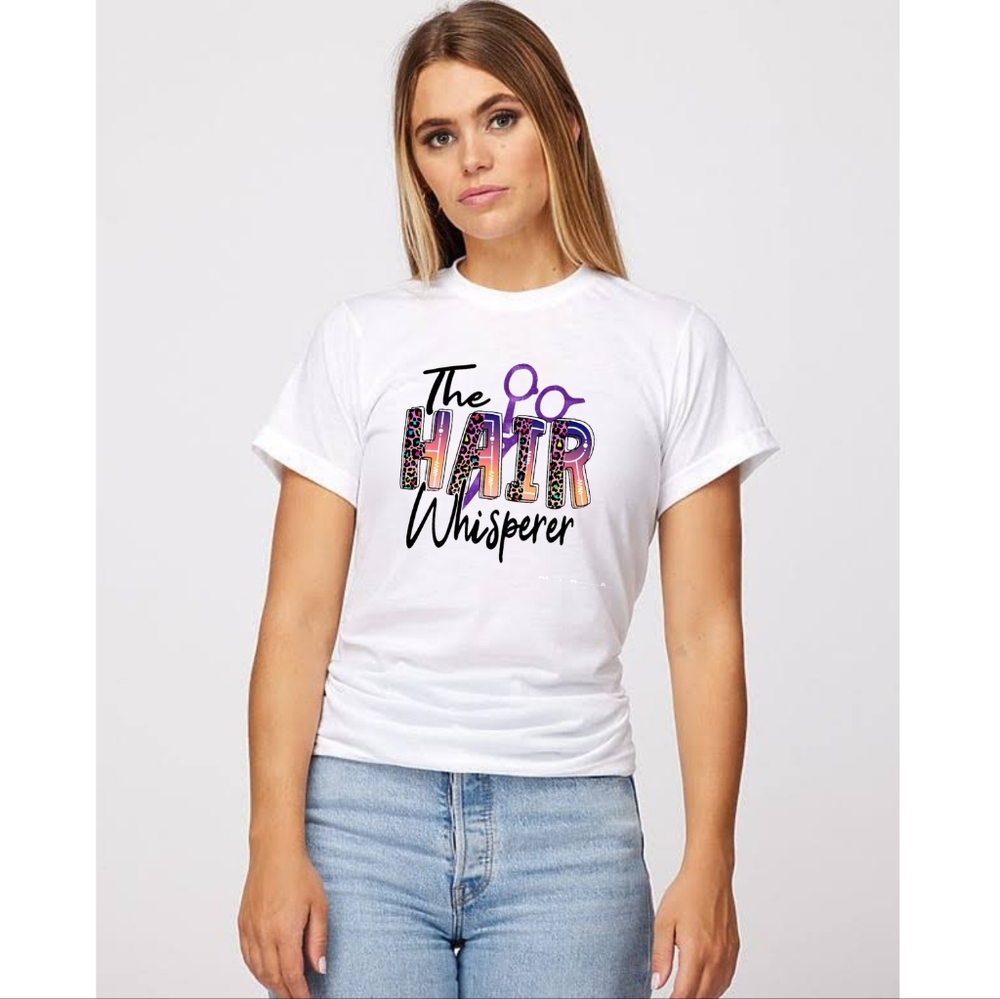 Hair dresser t shirt and hat
